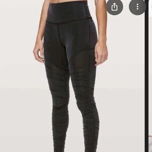 Lululemon Into Something Good Tights, Black, Size 8